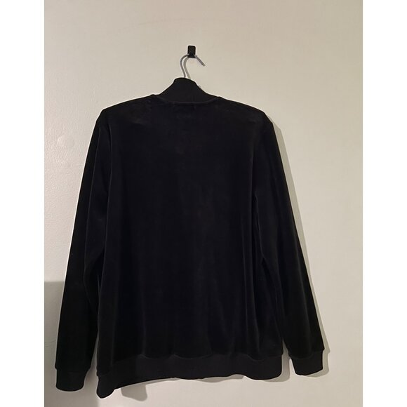 Lauren Ralph Lauren Plus 1X Velvet Blazer Jacket Black Gold Button Front Preppy - Picture 11 of 11